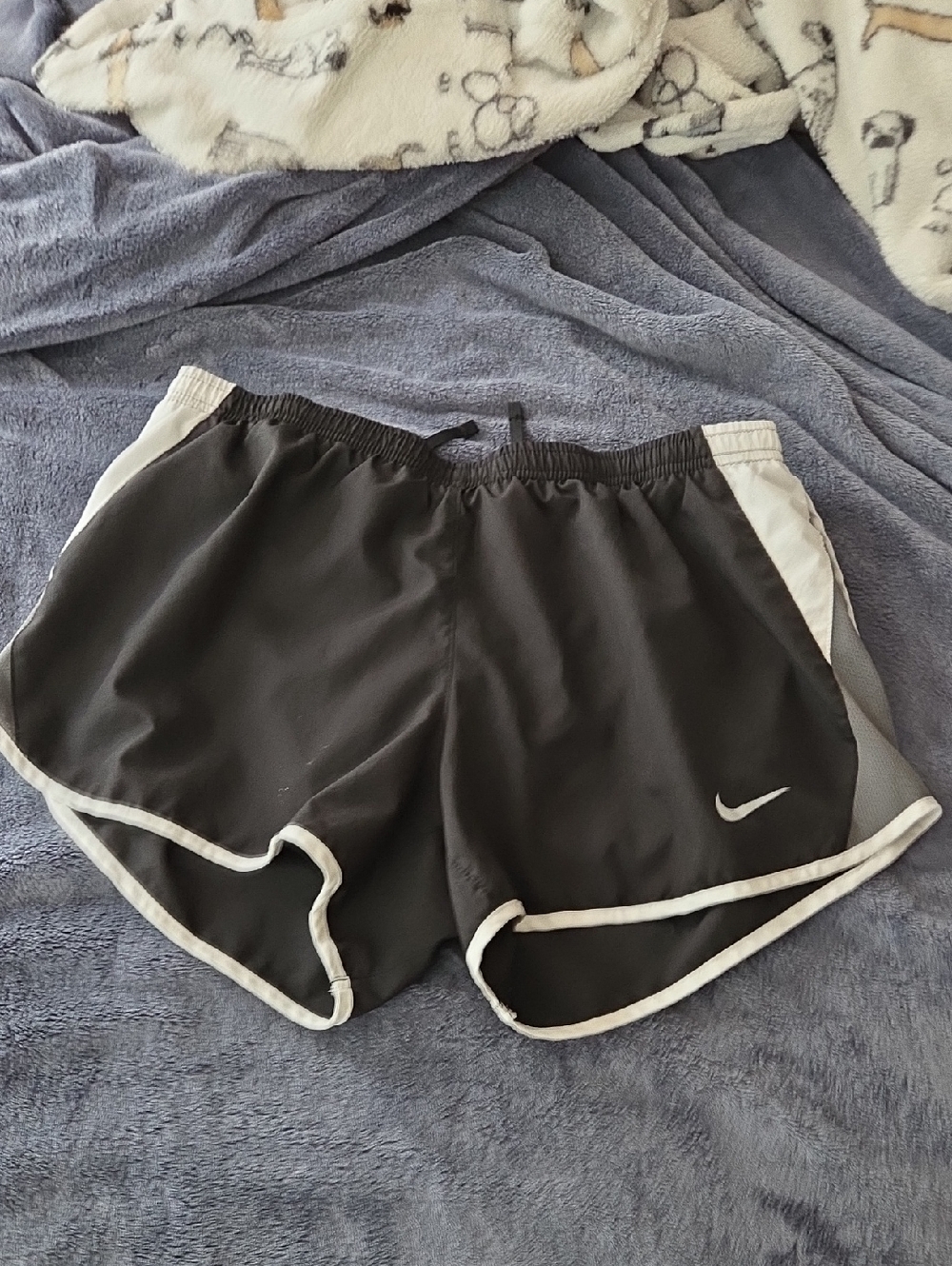 Nike Women's Black Athletic Shorts with White Trim